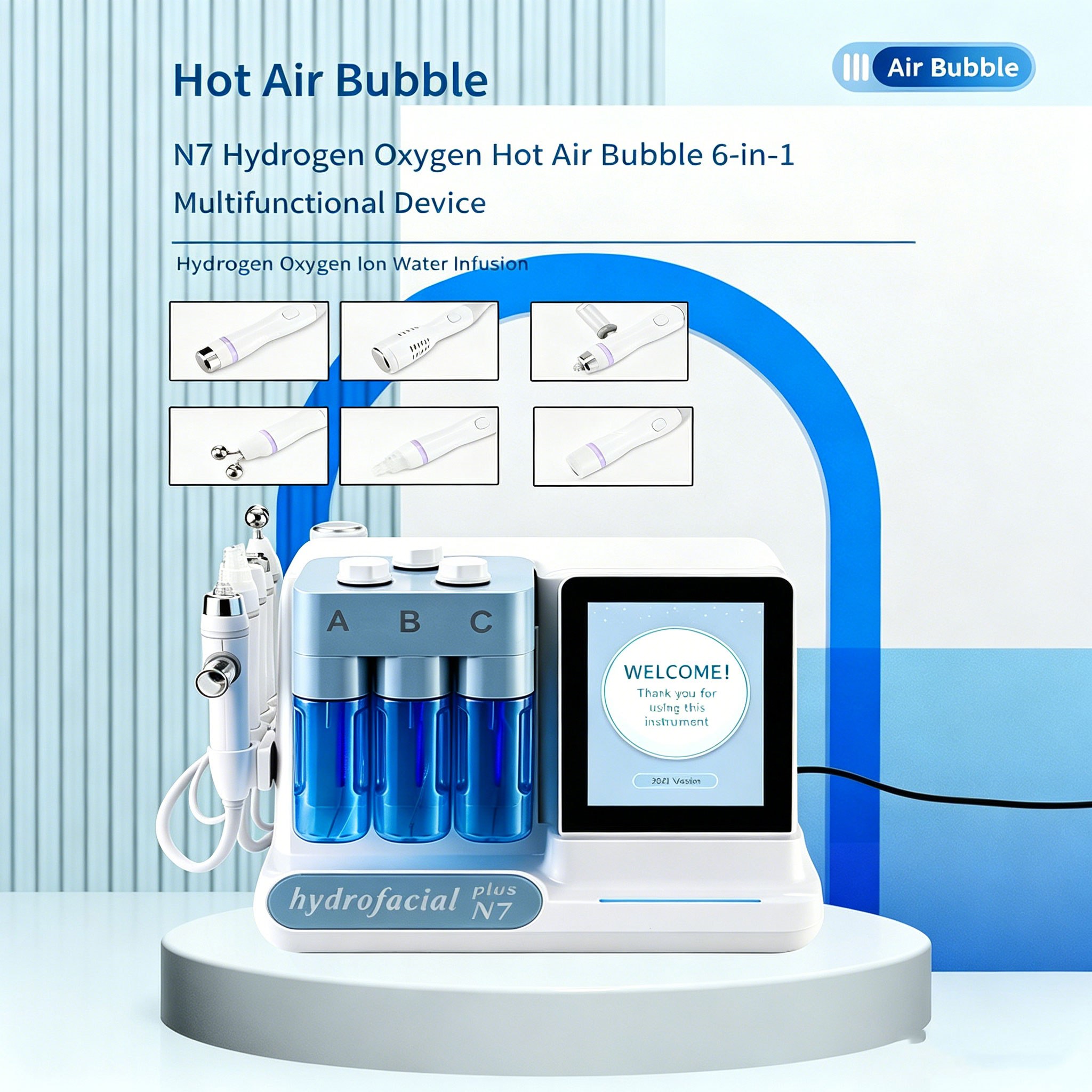 Skincare Whitening - Facial Skin Management, Hydrogen Oxygen Exfoliation,