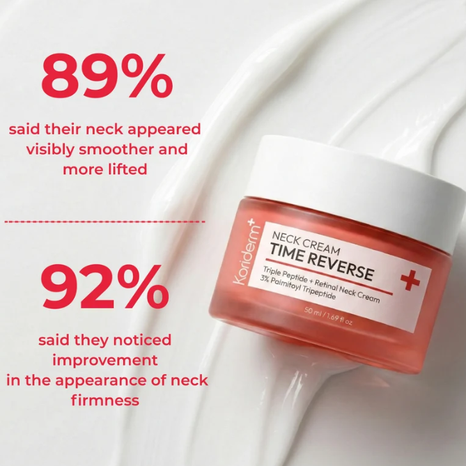 50ml Korean Koriderm Time Reve - đánh giá và giá Peptide Neck Cream