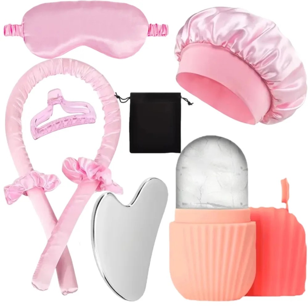 9Pcs Hair Skin Care Set Satin  - đánh giá và giá Skincare Skin 1004