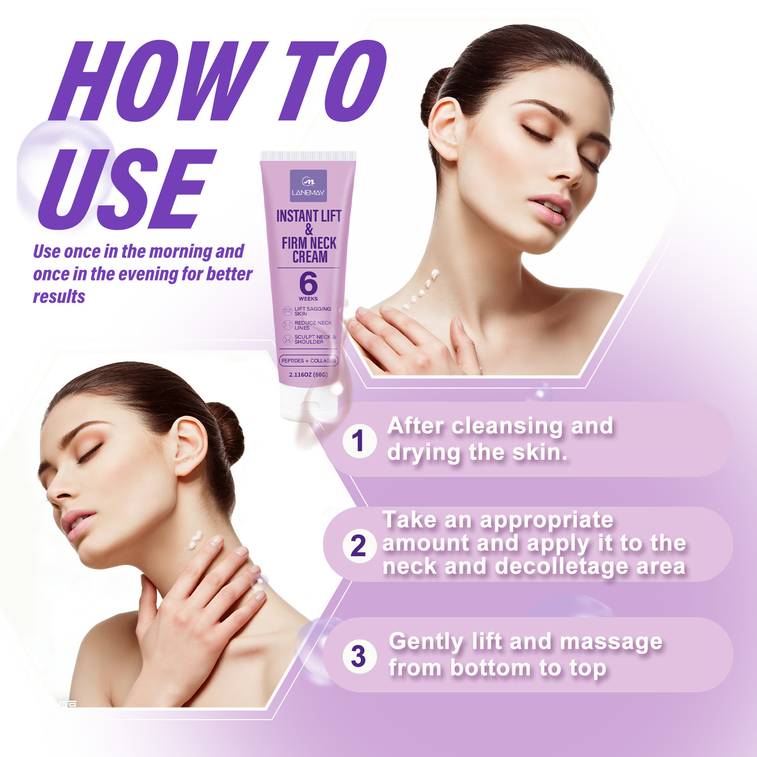 Instant Lift Firm Neck Cream w - đánh giá và giá Peptide Neck Cream