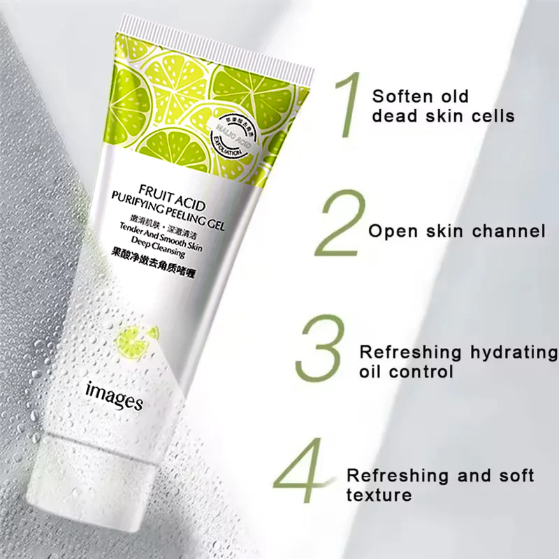 Natural Fruit Acid Peeling Gel - đánh giá và giá Peptide Neck Cream