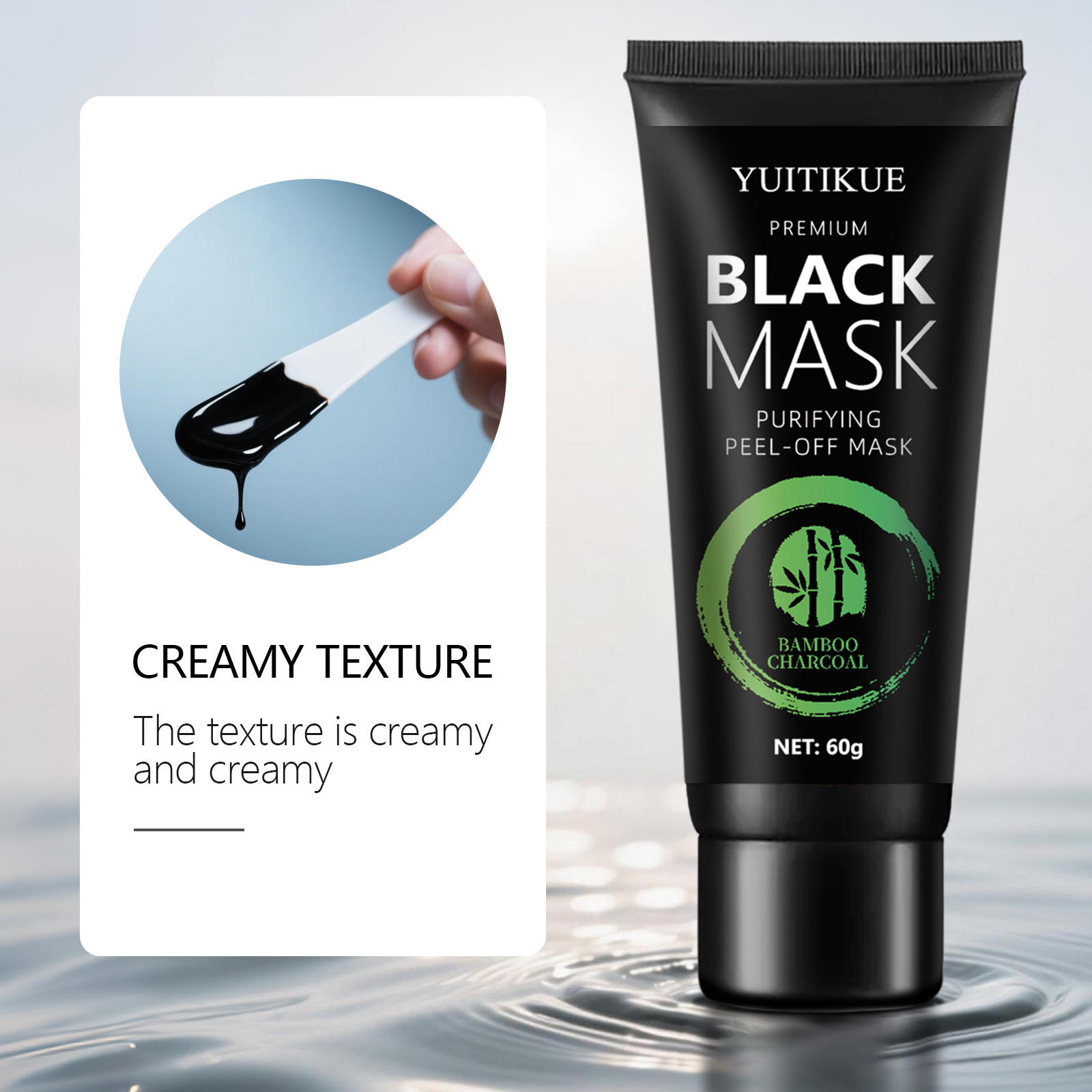 Premium Bamboo Charcoal Black  - đánh giá và giá Peptide Neck Cream