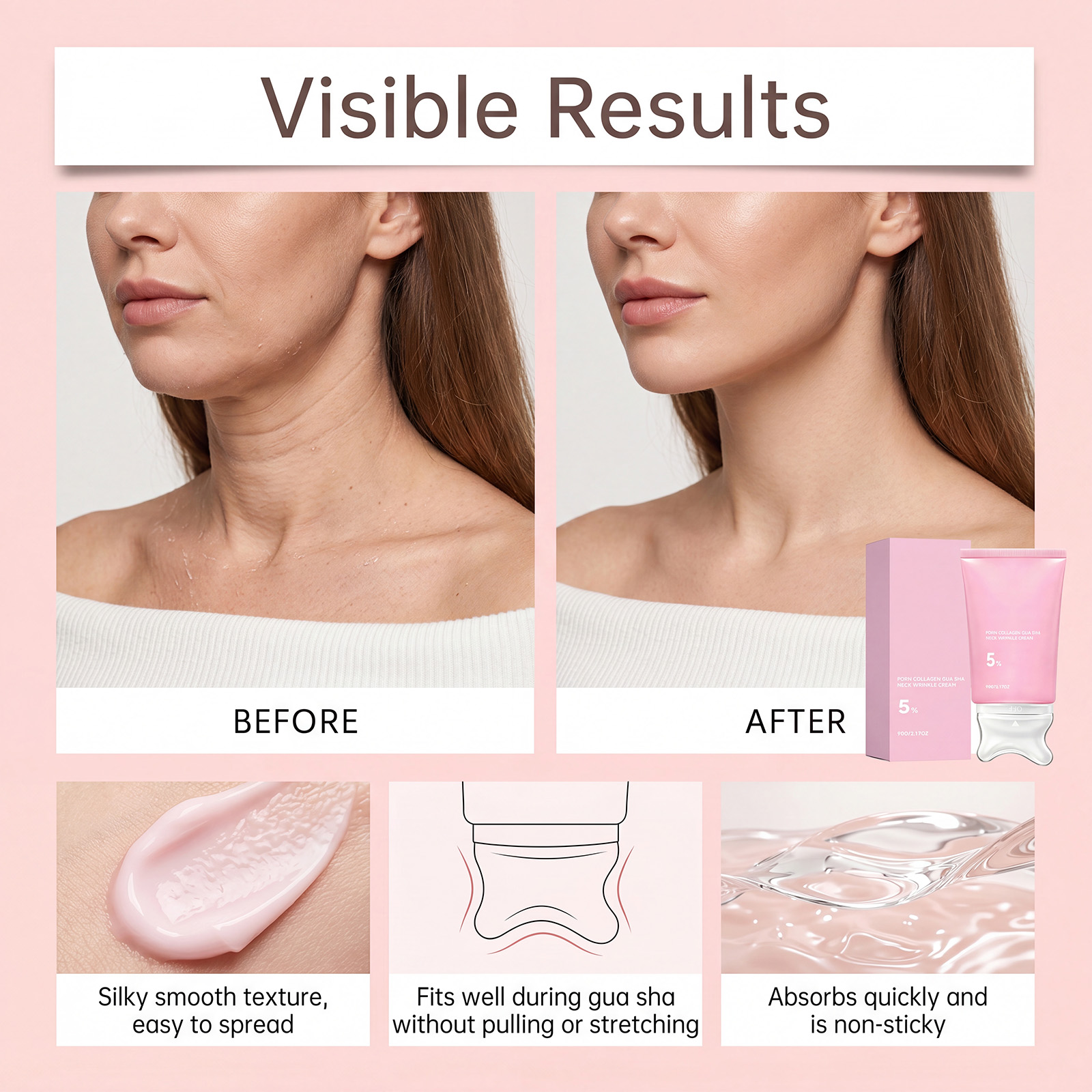 Collagen Neck Cream Massage Li - đánh giá và giá Skincare Glad2Glow